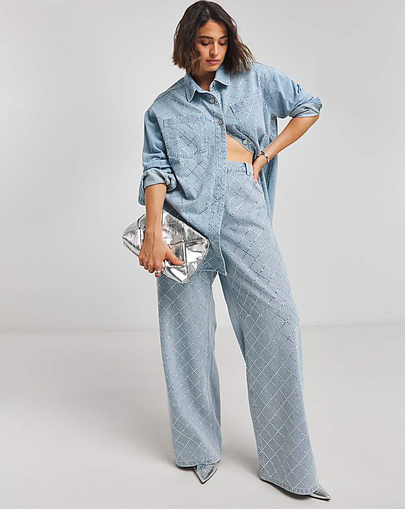 Diamante Shacket Co-Ord