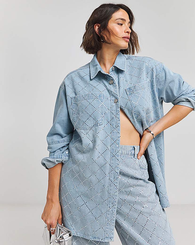 Diamante Shacket Co-Ord