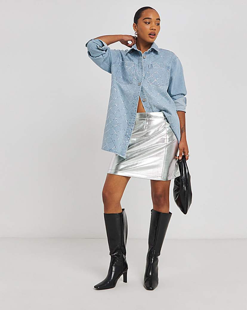 Diamante Shacket Co-Ord