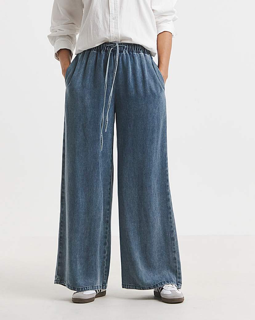 Simply Be Denim Lyocell Tie Front Jean