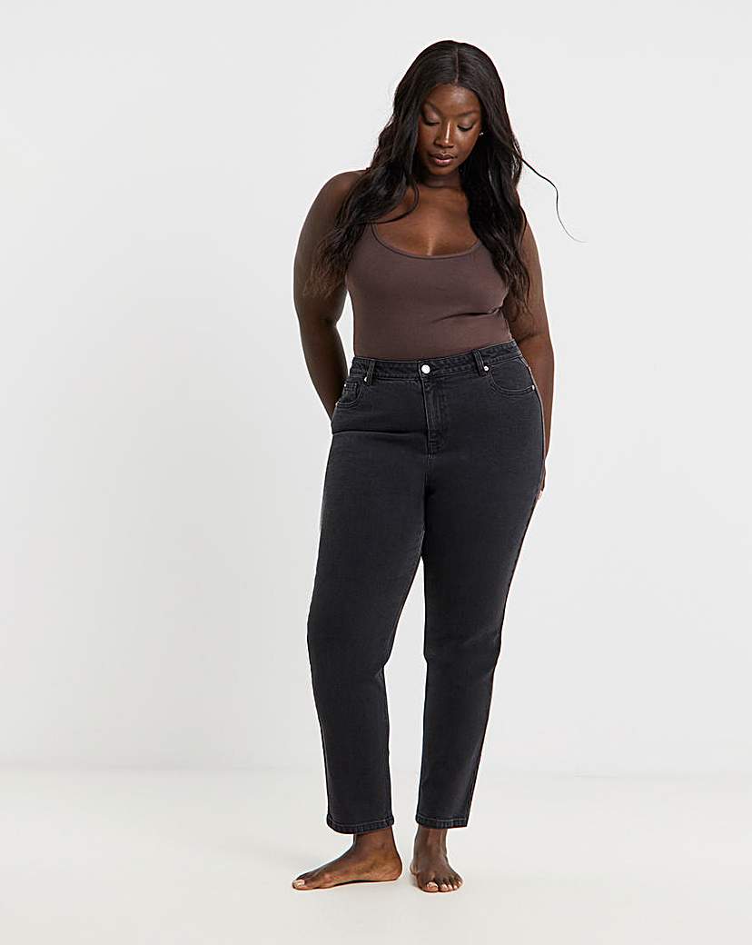 New In - Black Slim Straight Jeans