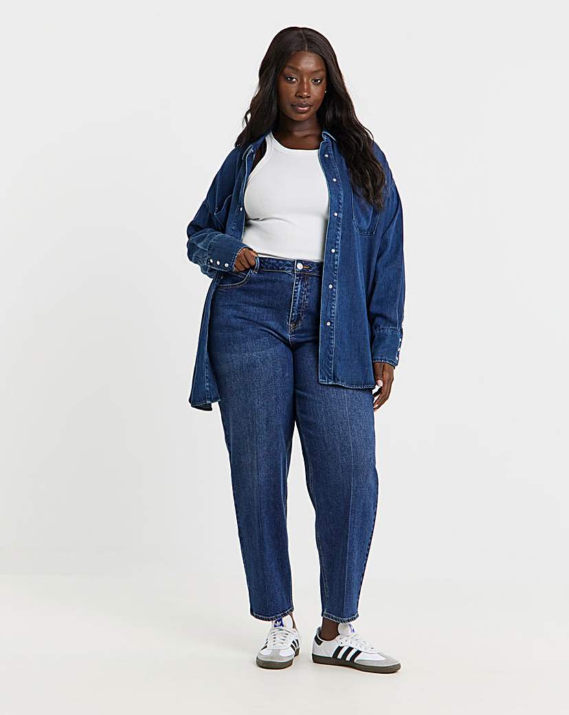 New In - Mid Wash Smart Tapered Barrel Jean