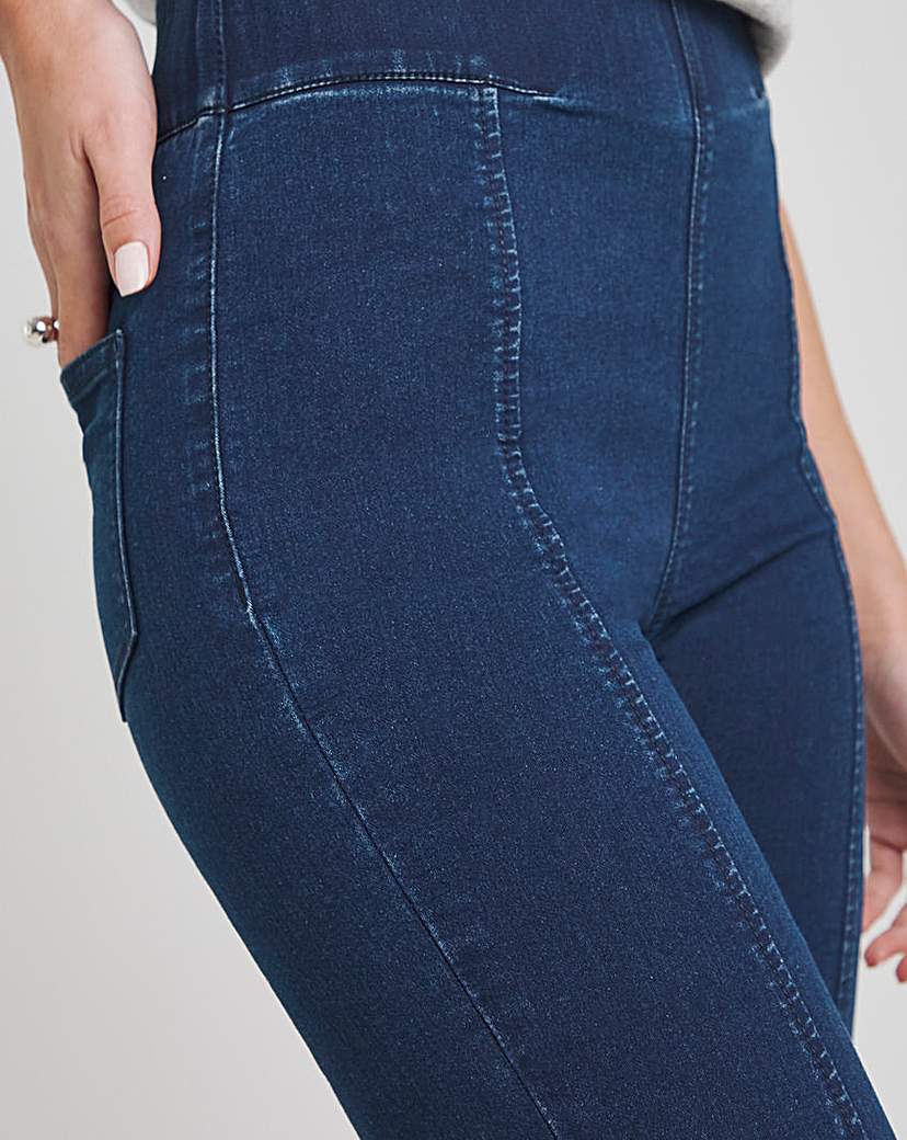 Indigo Seamed Skinny Jeggings