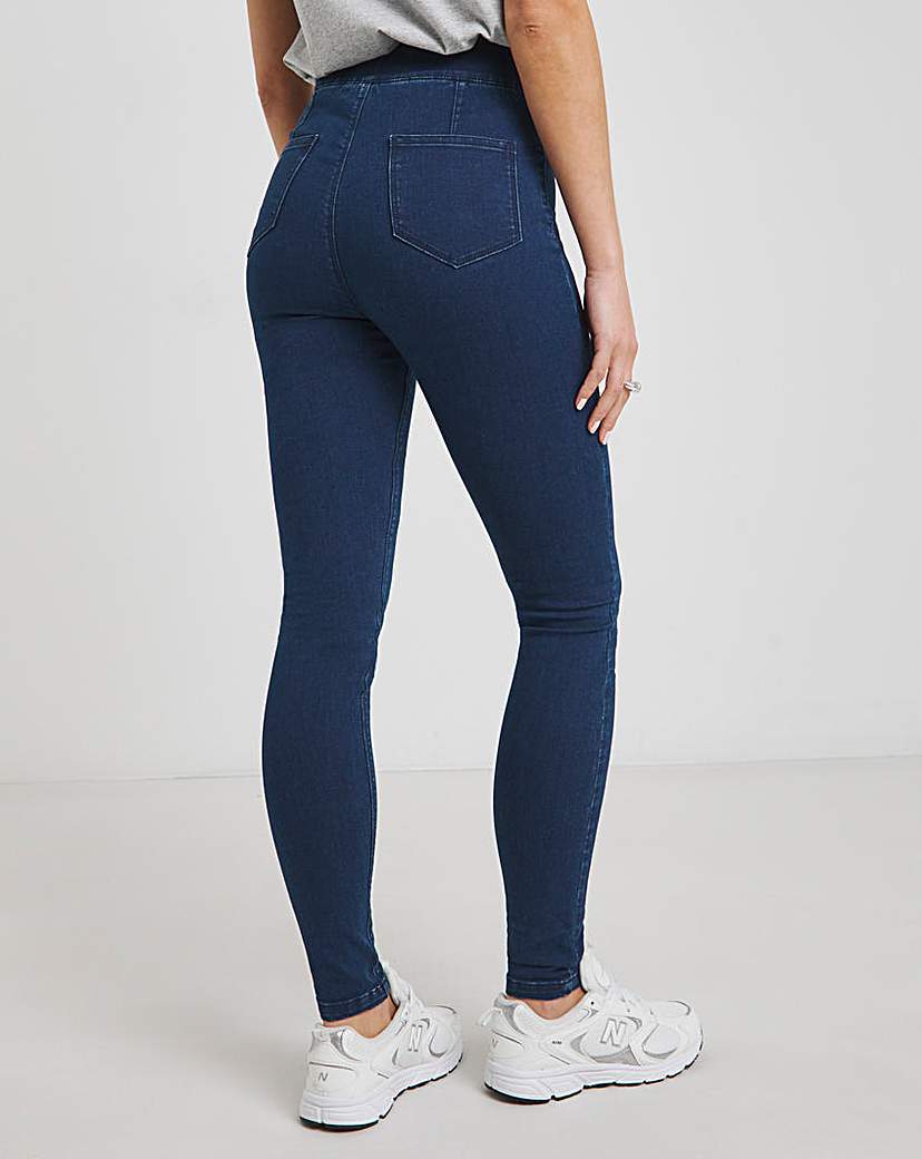 Indigo Seamed Skinny Jeggings
