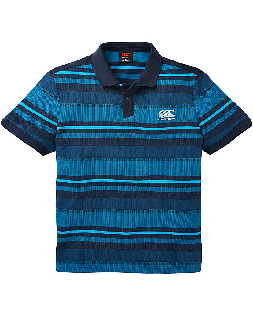 Image of Canterbury Blue Jacquard Polo Regular
