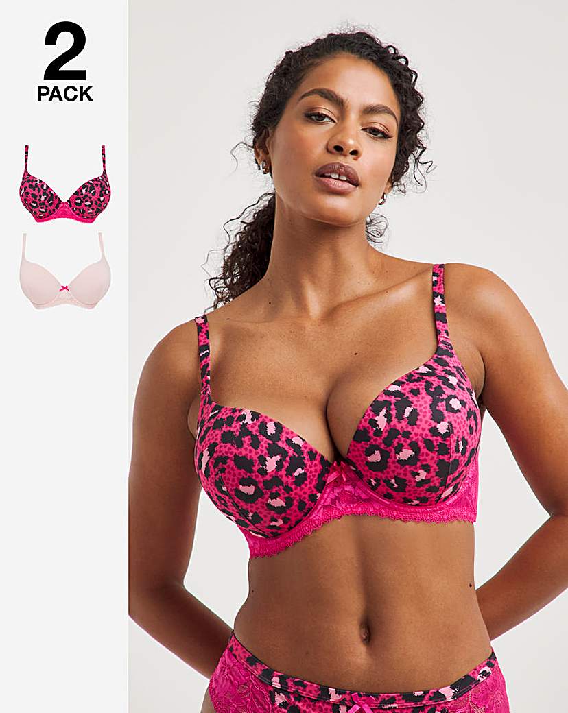 2 Pack Padded Boost Plunge Bras