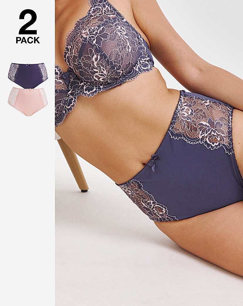 Pretty Secrets 2 Pack Ella Lace Briefs