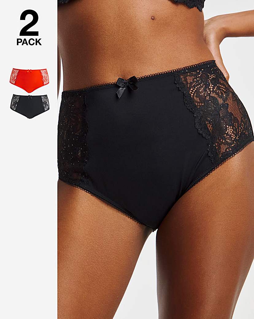 Pretty Secrets 2 Pack Ella Lace Briefs