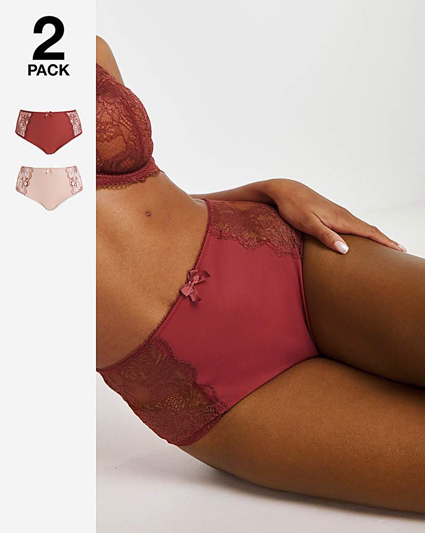 Pretty Secrets 2 Pack Ella Lace Briefs