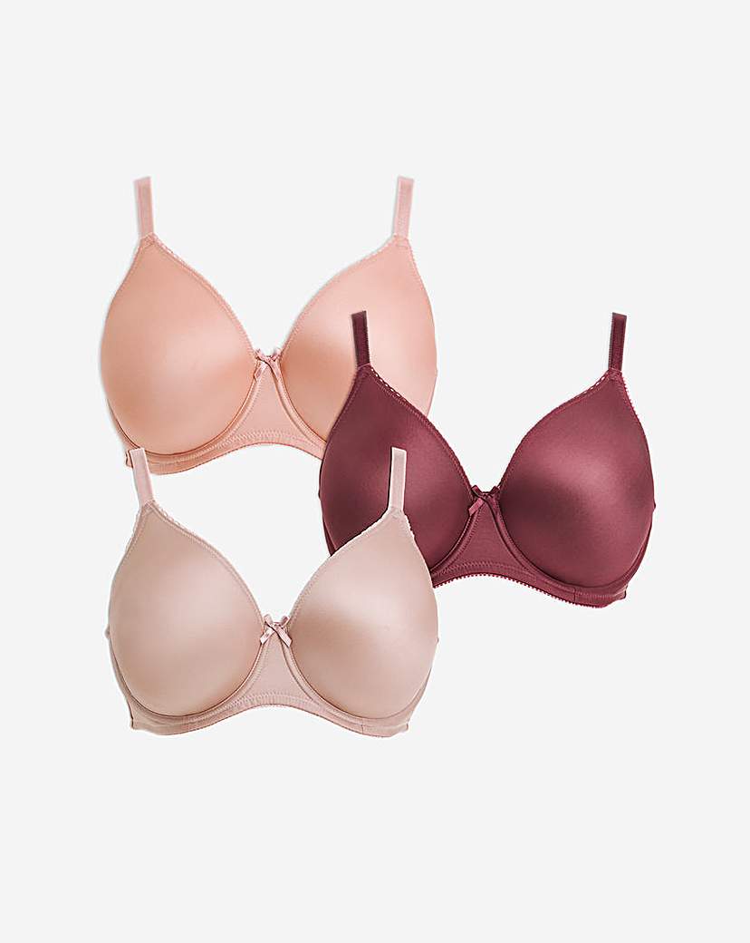 3 Pack Full Cup Wired Bras