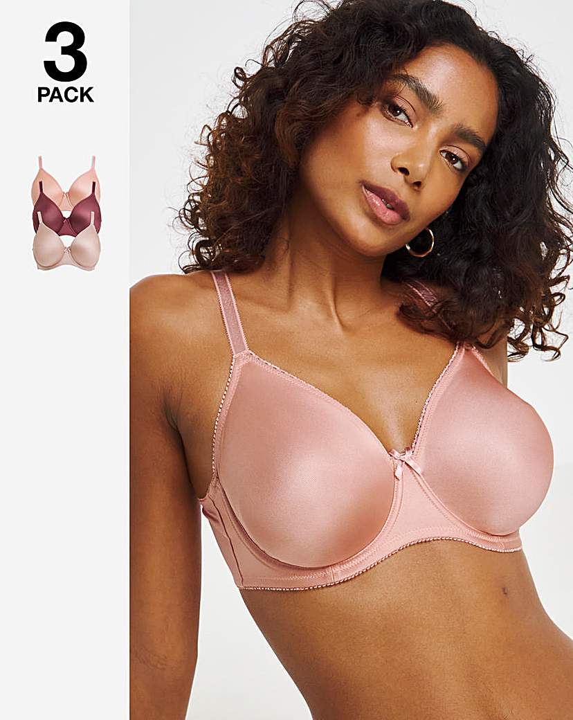 3 Pack Claire Full Cup Wired Bras