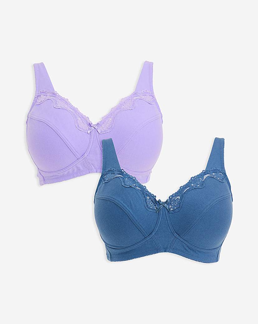2 Pack Full Cup Non Wired Bras