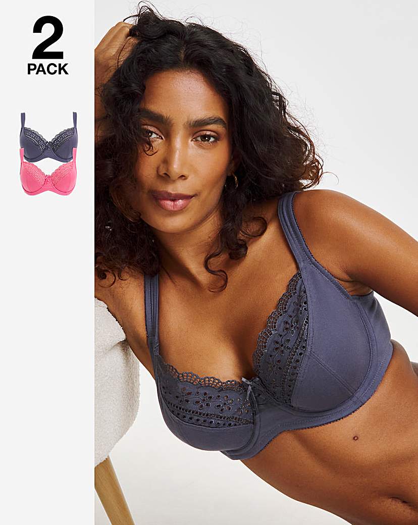 2 Pack Jane Full Cup Wired Bras