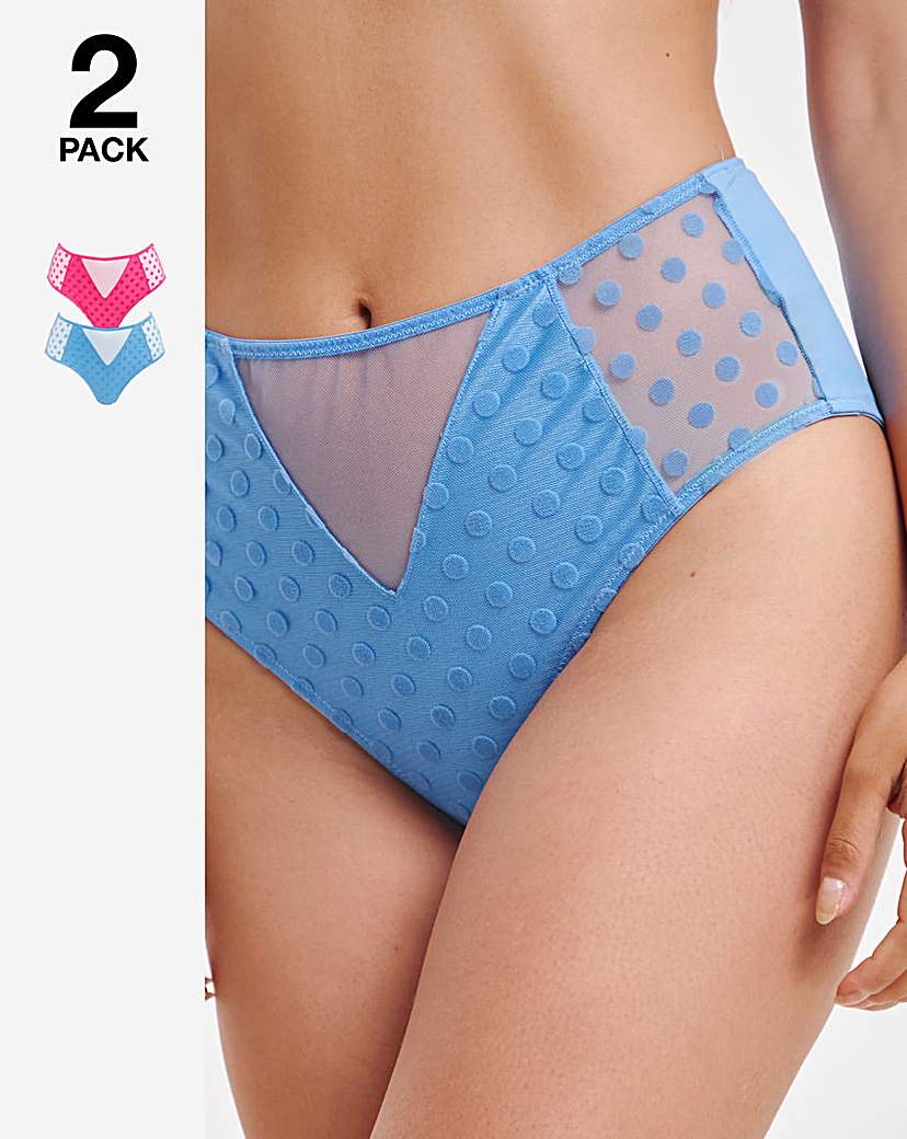 2 Pack Hannah Everyday Spot Mesh Brief