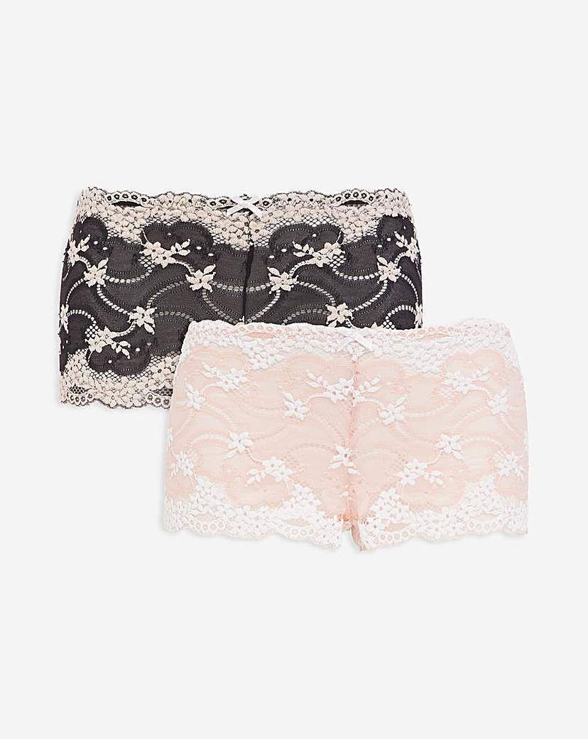 Grace Lace 2 Pack Short Briefs