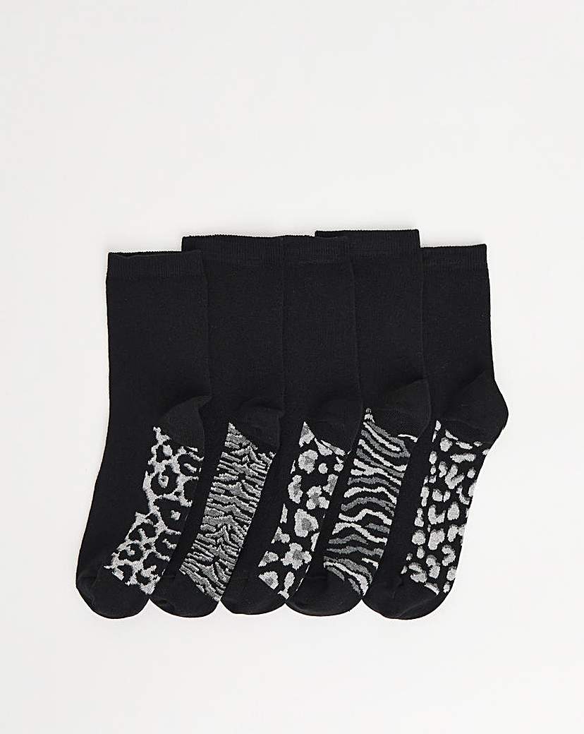 5 Pair Pack Ankle Socks Wide Fit