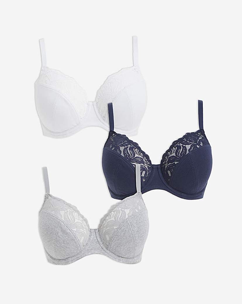 3 Pack Lace Full Cup Bras