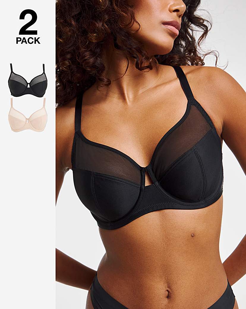 2 Pack Mesh Minimiser Bras