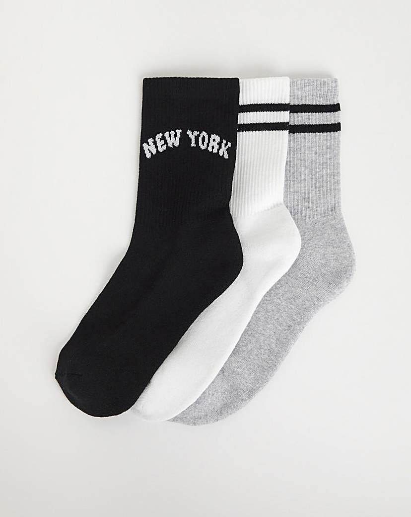 3 Pair Pack Ankle Socks