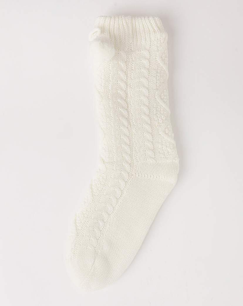 Thermal Cable Knit Long Slipper Socks