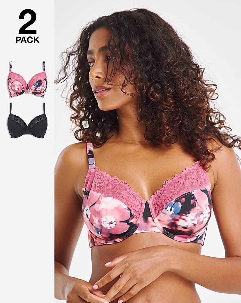 2 Pack Adrianne Full Cup Bra