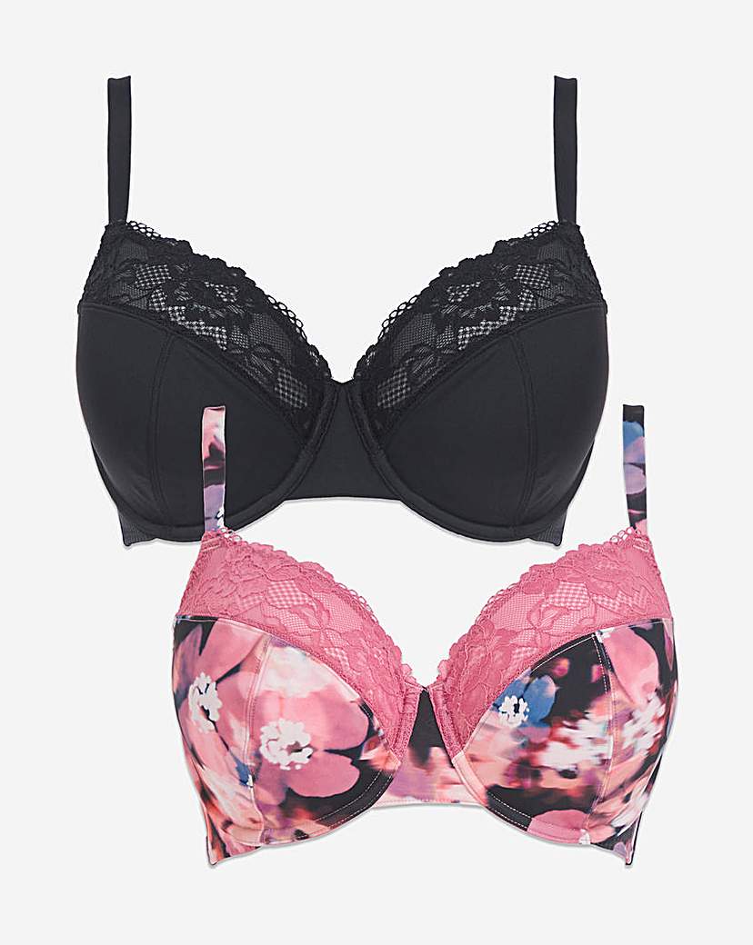 2 Pack Adrianne Full Cup Bra