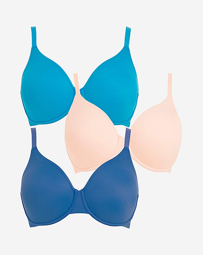 3 Pack Claire Micro Wired Full Cup Bras