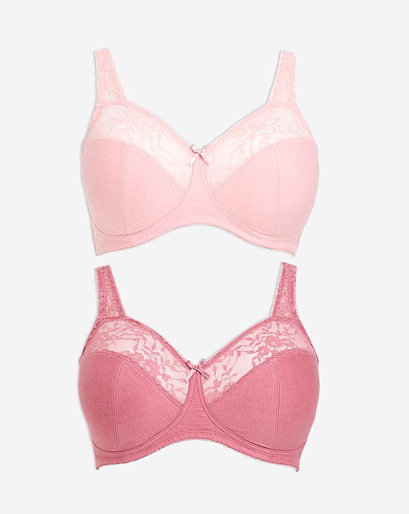 2 Pack Non Wired Full Cup Bras