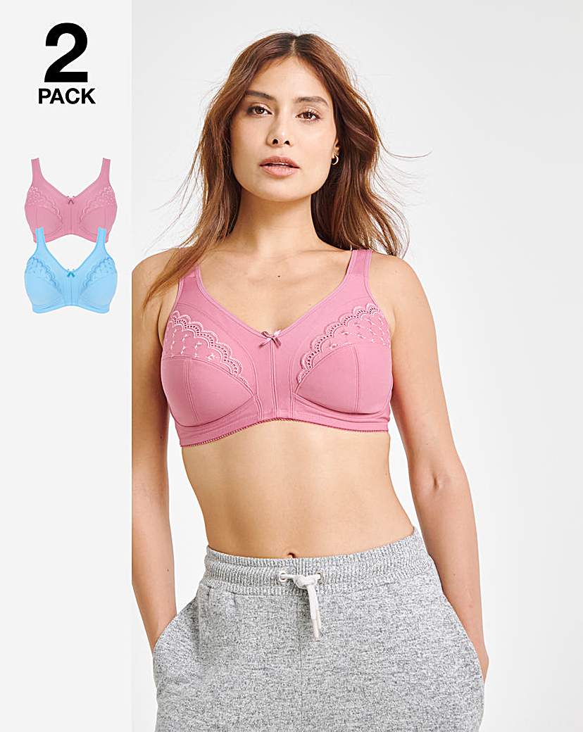 2 Pack Sally Minimiser Non Wired Bras