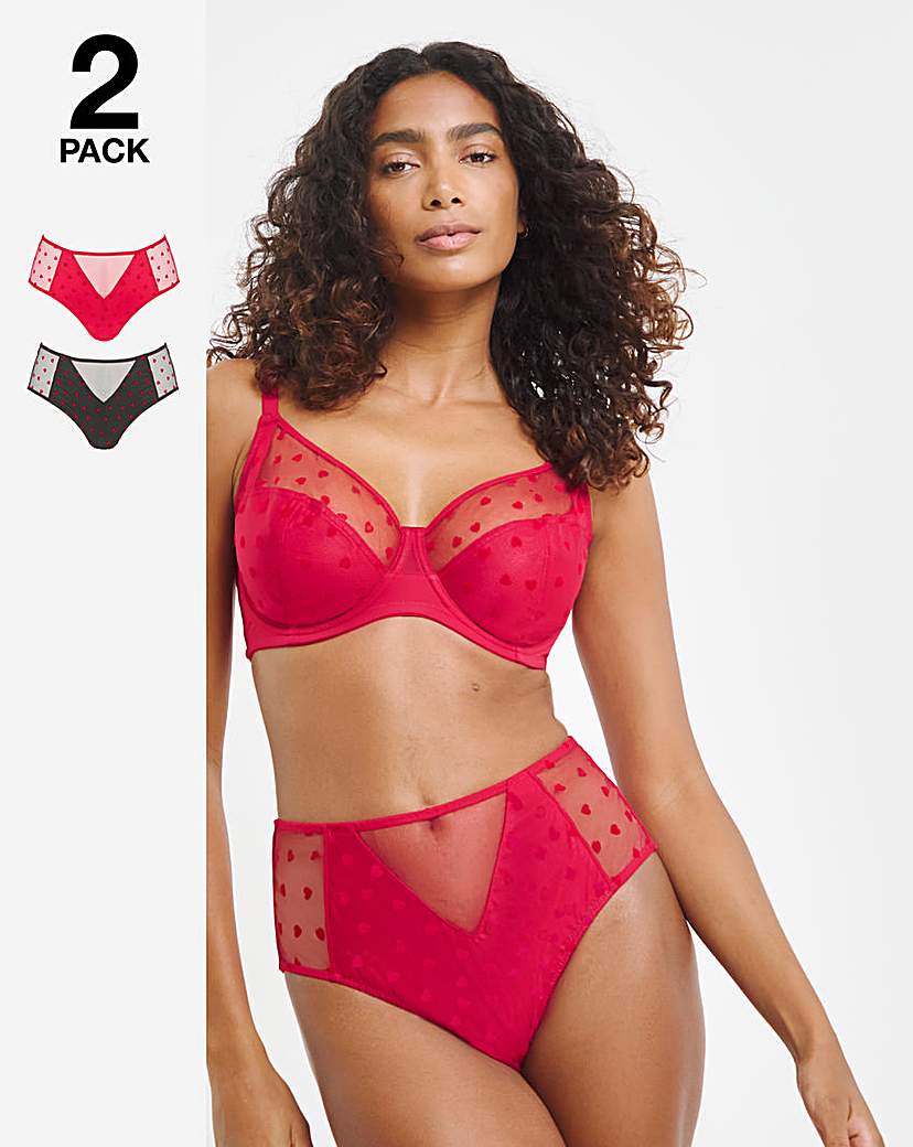 2 Pack Hannah Heart Briefs