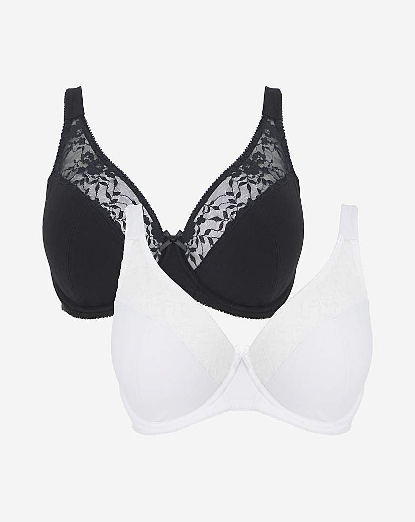 2 Pack Lace Wired Full Cup Bras