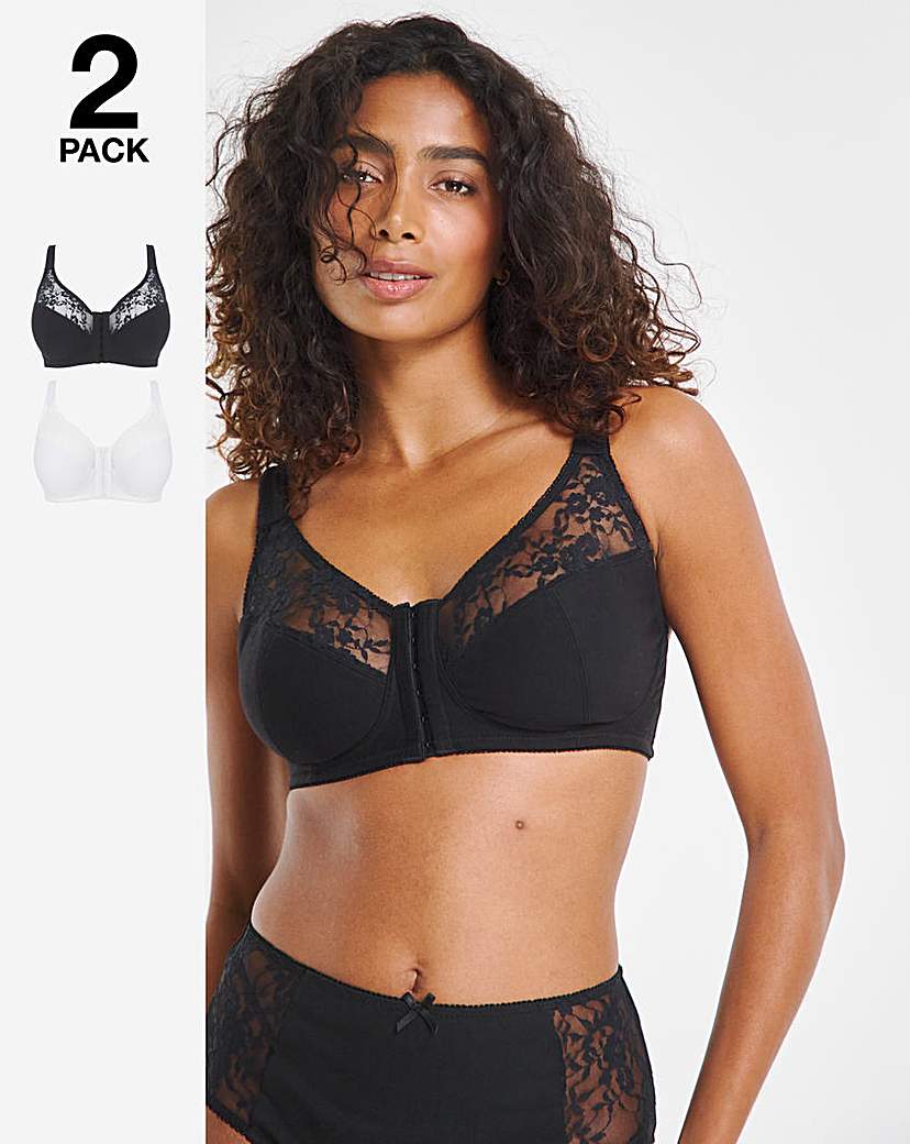 2 Pack Sarah Front Fasten NW FC Bras