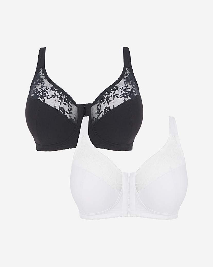 2 Pack Lace Front Fasten NW FC Bras