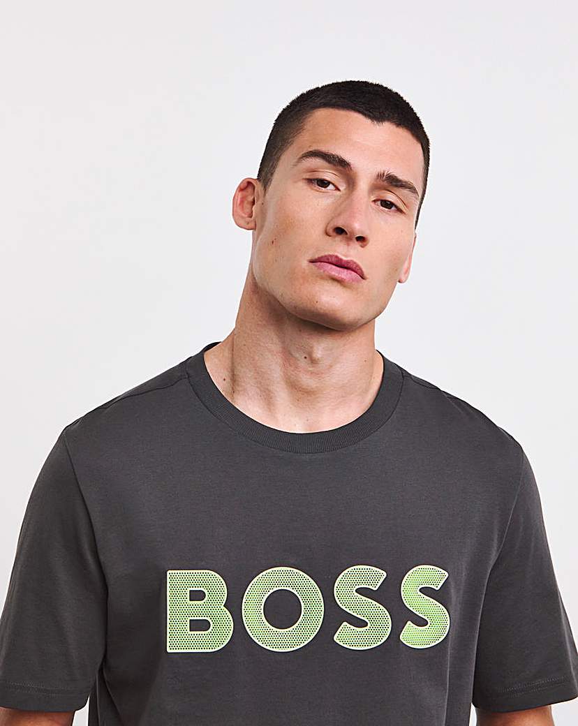 BOSS Raised Logo Charcoal T-shirt