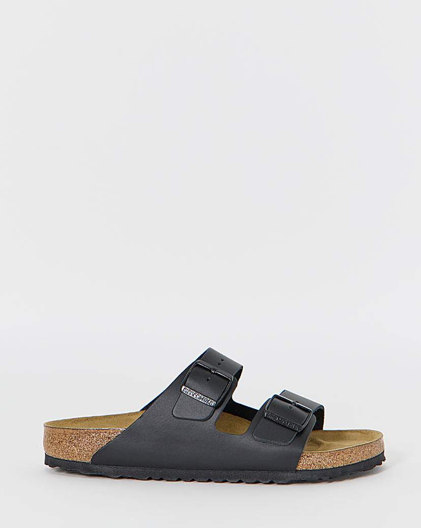 Birkenstock Black Leather Arizona Sandals - Size 41