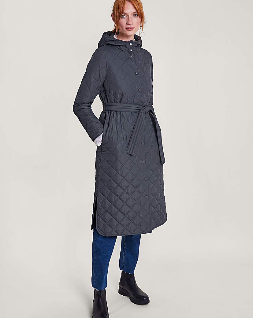 Monsoon Quinn Quilted Hooded Coat
