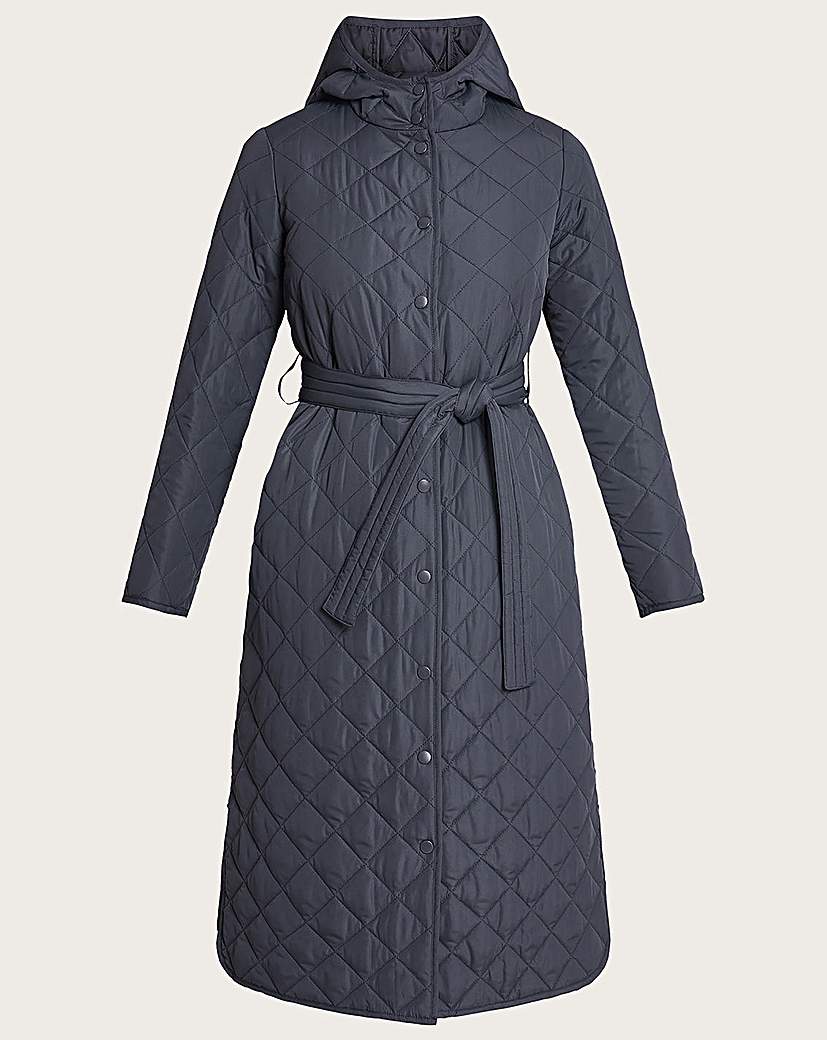 monsoon quinn quilted longline coat