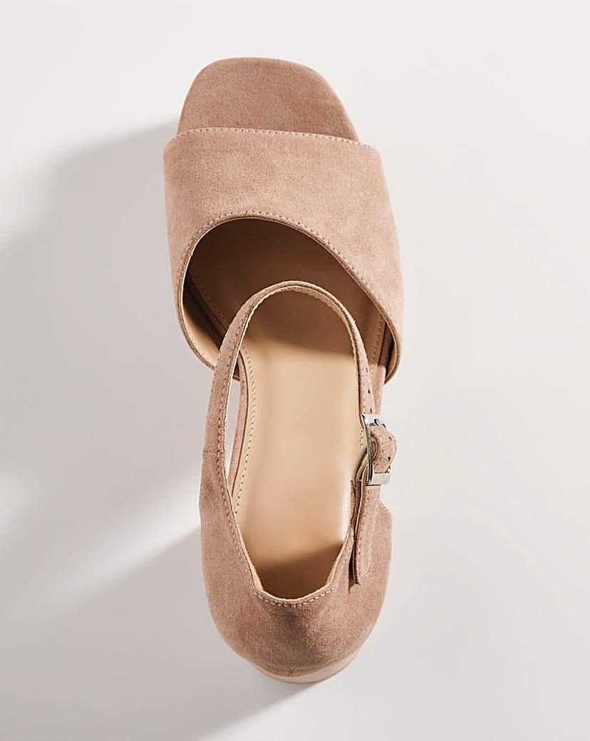 Heeled Platform Sandals Wide Fit
