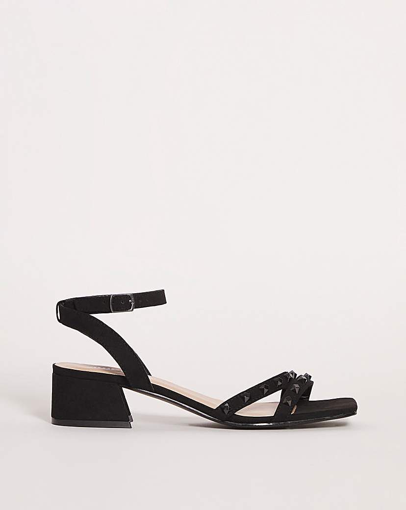 Occasion Low Bloc Heel Sandals Wide