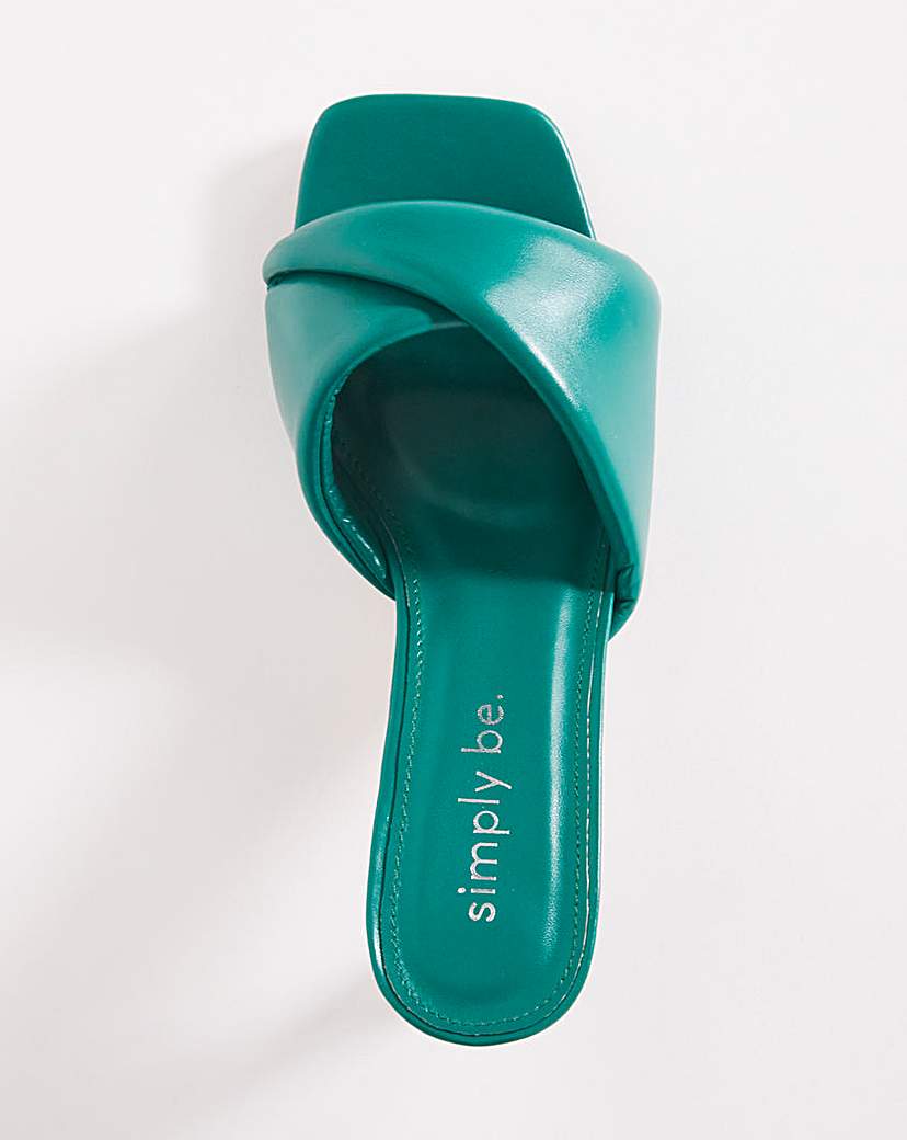Volume Twist Heeled Mule Wide