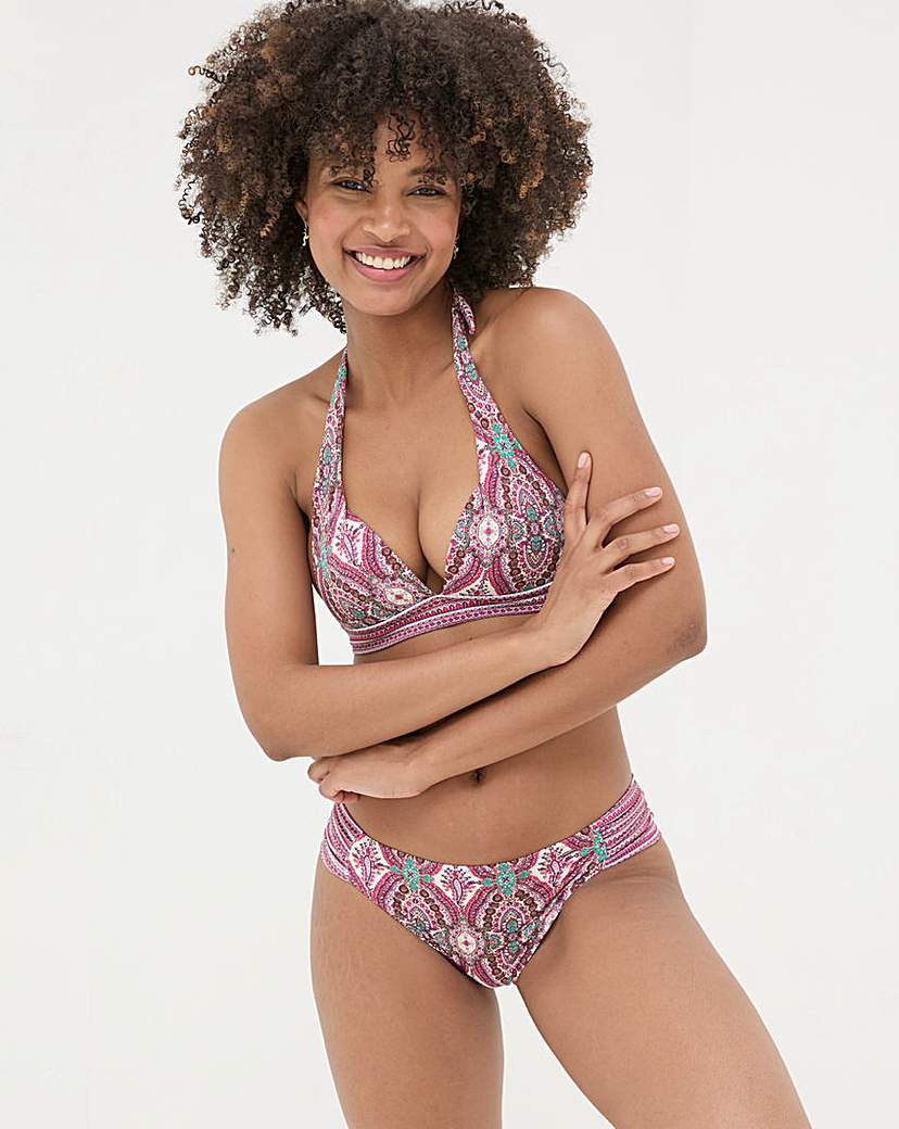 "Fatface Cody Detail Paisley Bikini Top"