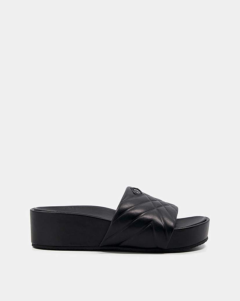 Dune London Kygo Qilted Leather Flatform