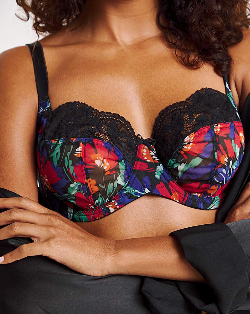 Panache Nina Balcony Bra Blk Floral