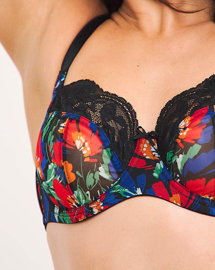 Panache Nina Balcony Bra Blk Floral