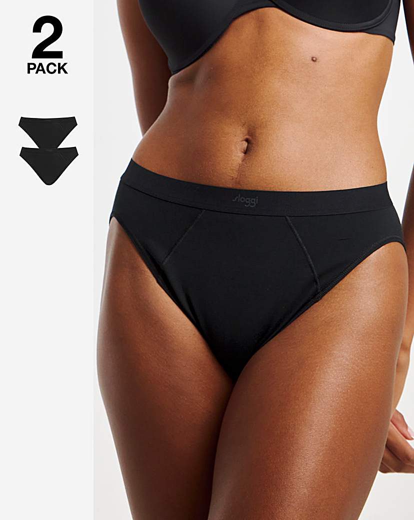 Sloggi Ever Ease 2Pack Tai Knicker Black