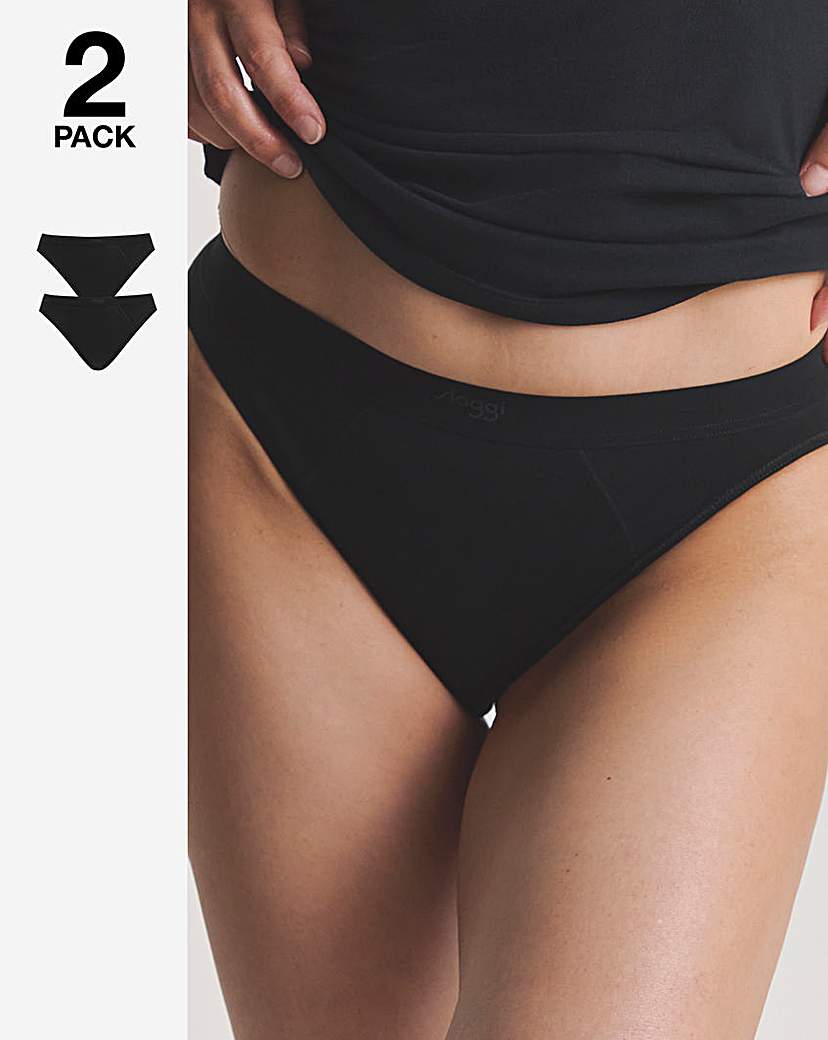 Sloggi Ever Ease 2Pack Tai Knicker Black