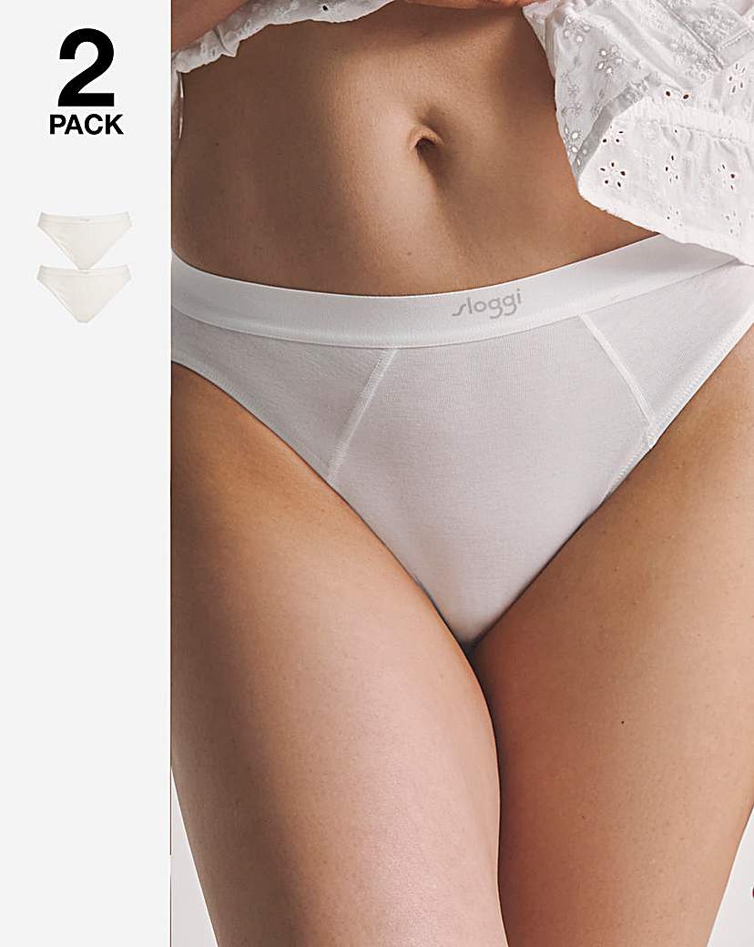 Sloggi Ever Ease 2Pack Tai Knicker White