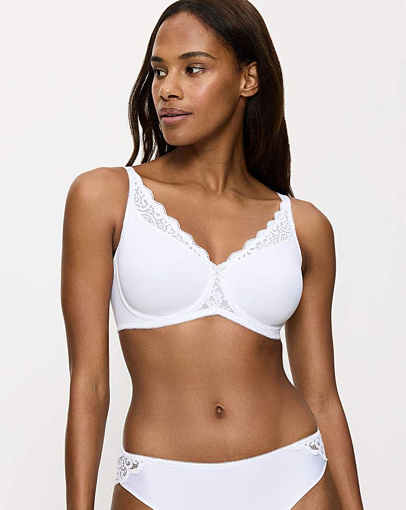 Triumph White Amourette Minimiser Bra - 34D