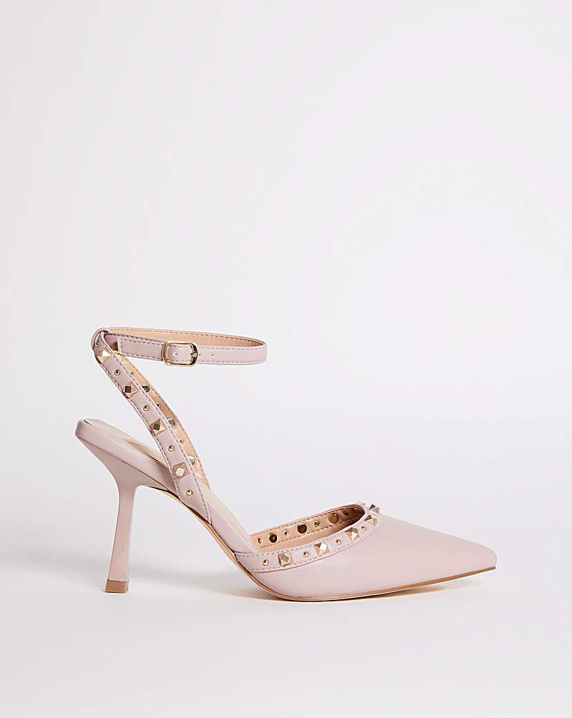 Simply Be - Studded Heel Court Shoe Ex Wide Fit -  Size: 6