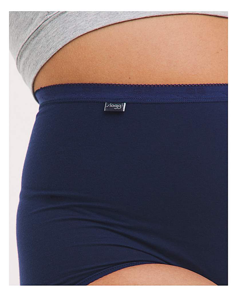 Sloggi 6Pk Basic Maxi Knicker Navy Mix